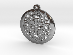 KTPD02 Die Cutting Design Pendant jewelry  in Polished Silver