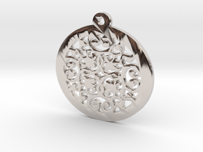 KTPD02 Die Cutting Design Pendant jewelry  in Platinum