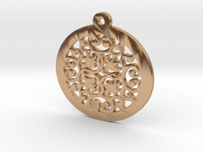 KTPD02 Die Cutting Design Pendant jewelry  in Polished Bronze