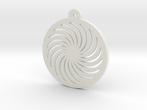 KTPD01 Spiral Die Cutting Pendant Jewelry in White Natural Versatile Plastic