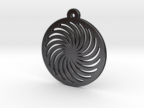 KTPD01 Spiral Die Cutting Pendant Jewelry in Polished and Bronzed Black Steel