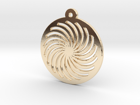 KTPD01 Spiral Die Cutting Pendant Jewelry in 14K Yellow Gold