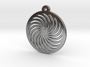 KTPD01 Spiral Die Cutting Pendant Jewelry in Polished Silver