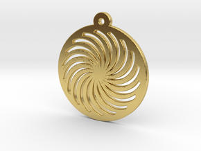 KTPD01 Spiral Die Cutting Pendant Jewelry in Polished Brass