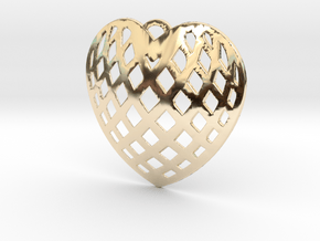 KTFHP01 Filigree Heart Pendant Jewelry in 14k Gold Plated Brass