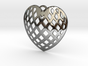 KTFHP01 Filigree Heart Pendant Jewelry in Fine Detail Polished Silver