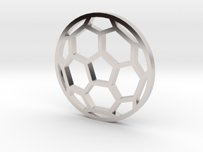 Soccer Ball - flat- outline in Platinum