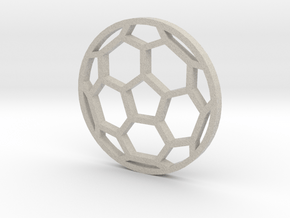 Soccer Ball - flat- outline in Natural Sandstone