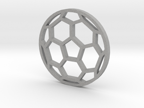 Soccer Ball - flat- outline in Aluminum