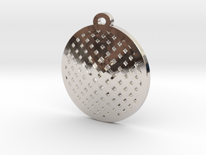 sieve pendant in Rhodium Plated Brass