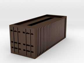 Container car shape carton in Polished Bronze Steel