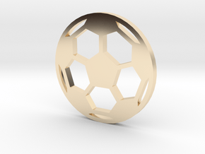 Soccer Ball - flat- filled in 14K Yellow Gold