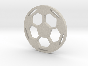 Soccer Ball - flat- filled in Natural Sandstone