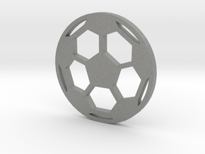 Soccer Ball - flat- filled in Gray PA12