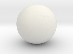 Soccer Ball in White Natural Versatile Plastic