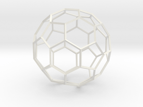 Soccer Ball - wireframe in White Natural Versatile Plastic