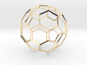 Soccer Ball - wireframe in 14K Yellow Gold