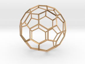 Soccer Ball - wireframe in Natural Bronze
