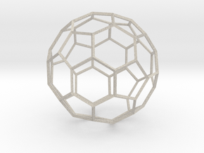 Soccer Ball - wireframe in Natural Sandstone