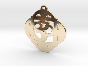 OM Pendant Fancy Light in 14k Gold Plated Brass