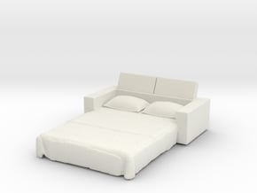 Sofa Bed 1/72 in White Natural Versatile Plastic