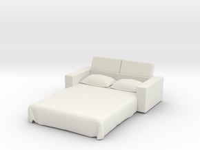 Sofa Bed 1/24 in White Natural Versatile Plastic