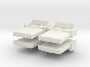 Sofa Bed (x4) 1/120 in White Natural Versatile Plastic