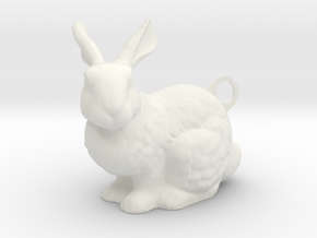 Stanford Bunny Keychain in White Natural Versatile Plastic