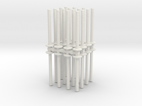 Traffic Pylon (x32) 1/56 in White Natural Versatile Plastic