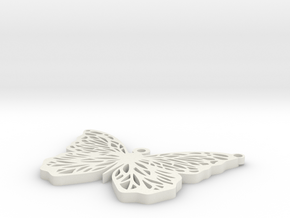 Butterfly earring in White Natural Versatile Plastic
