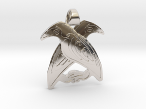 Odin's ravens [pendant] in Platinum