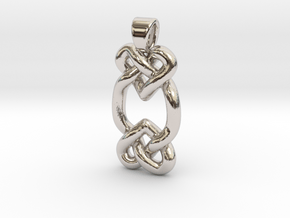 Two hearts knot [pendant] in Platinum