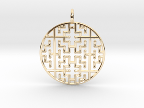 Shipibo Pendant in 14k Gold Plated Brass