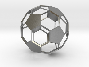 Soccer Ball - wireframe - 2 in Natural Silver