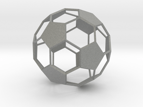 Soccer Ball - wireframe - 2 in Gray PA12