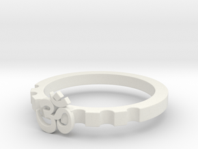 OM Modern Ring Designs Size10 in White Natural Versatile Plastic