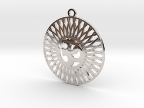 Fancy Pendant   Om  in Rhodium Plated Brass