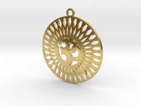 Fancy Pendant   Om  in Polished Brass