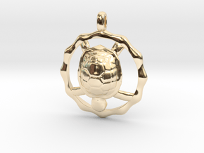 TURTLE TOTEM Jewelry Symbol Pendant in 14K Yellow Gold