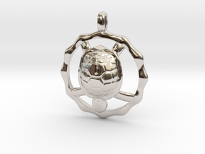 TURTLE TOTEM Jewelry Symbol Pendant in Platinum