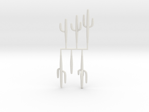 Z Scale Saguaro Collection 01 in White Natural Versatile Plastic