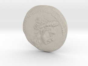 Ancient Roman Coin in Natural Sandstone
