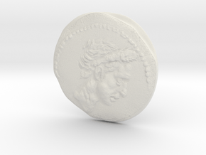 Ancient Roman Coin in White Natural Versatile Plastic