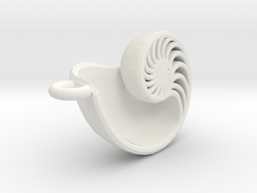 Nautilus Pendant in White Natural Versatile Plastic