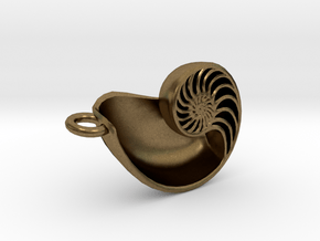 Nautilus Pendant (Small) in Natural Bronze