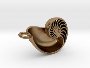 Nautilus Pendant (Small) in Natural Brass