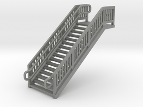 N Scale Steel Station Stairs 20mm in Gray PA12