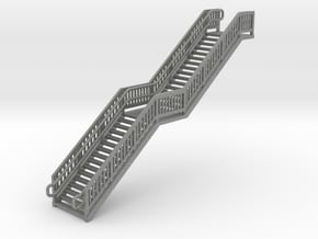 N Scale Steel Station Stairs 38.75mm in Gray PA12