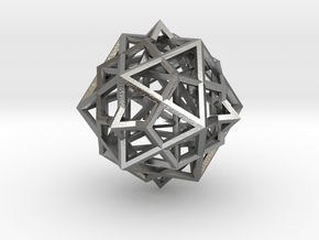 nested platonic solids - 3 cm in Natural Silver
