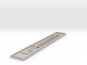 Nameplate Le Redoutable in Rhodium Plated Brass